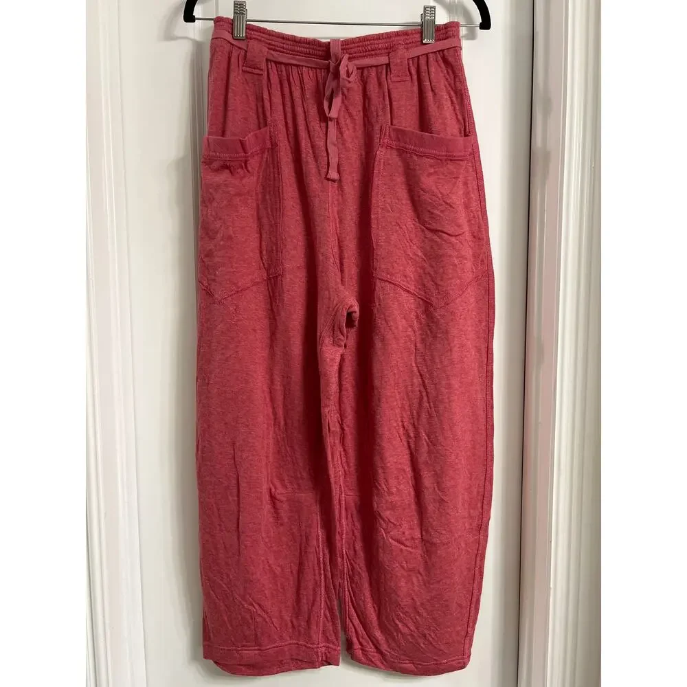 NWOT Free People Intimately Wait A Minute Barrel Pants | Slate Rose | Size S - Picture 3 of 8